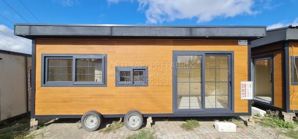 24m2 TEKERLEKLİ BAĞ EVİ -2 ODA WC DUŞ MUTFAK -İMALATTAN TAKSİTLE