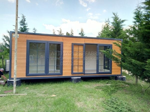 42m2 AHŞAP BAĞ EVİ. 2 ODA WC DUŞ MUTFAKLI. BANKADAN 24 AY TAKSİT