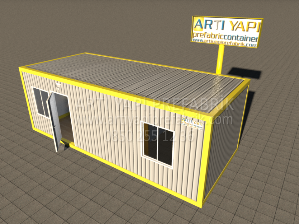 ART115 300X700 21m2 İKİ ODALI SANDVİÇ PANEL KONTEYNER