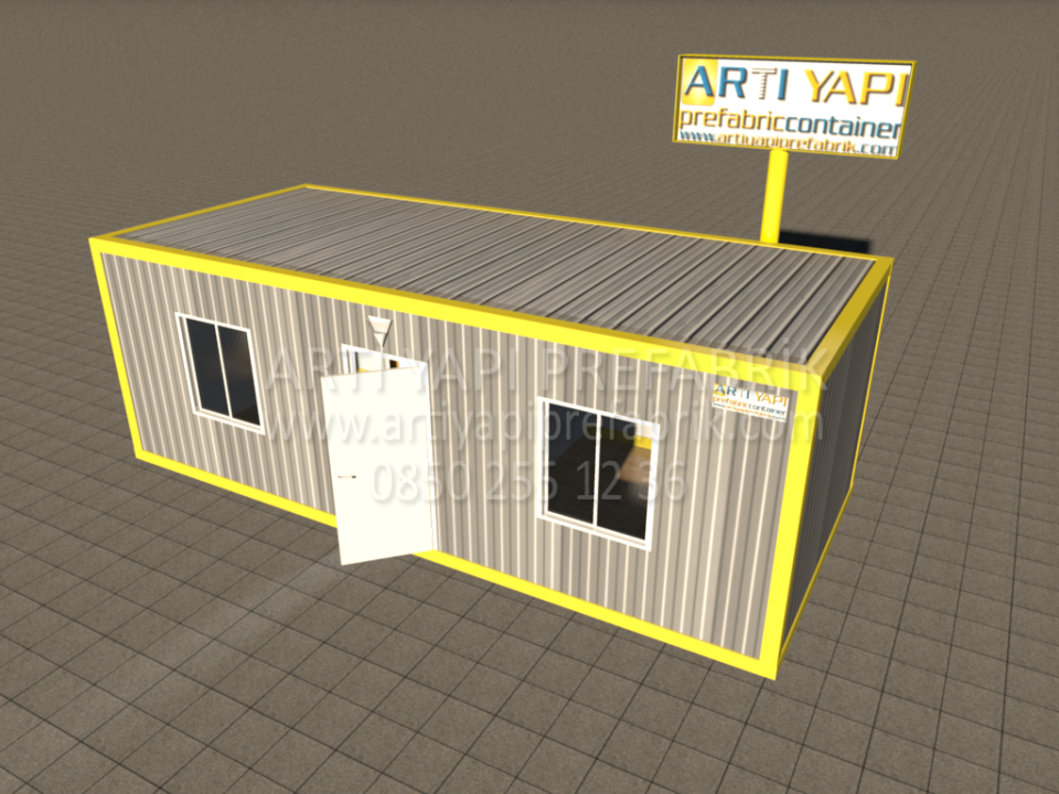ART119 300x700 21m2 İKİ ODALI SANDVİÇ PANEL KONTEYNER