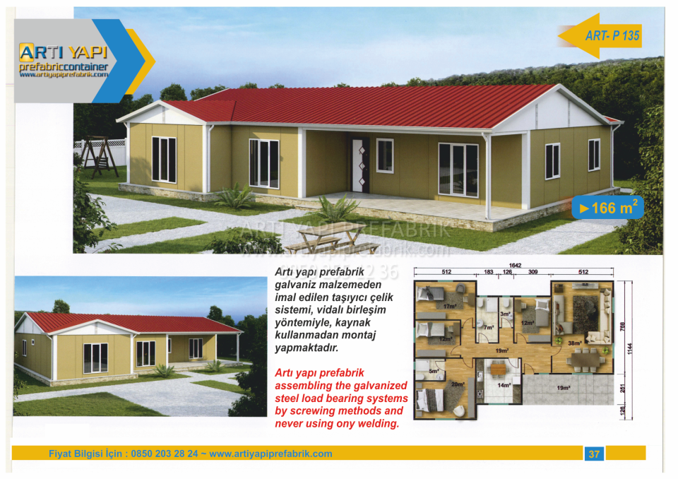 166m2 PREFABRİK EV MODEL NO : ARTP135