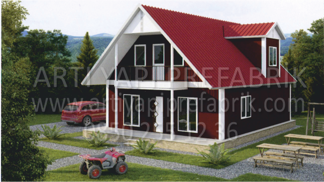 134m2 PREFABRİK EV MODEL NO : ARTP210